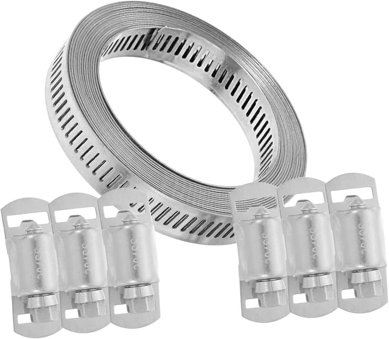 Stainless Steel Adjustable Hose Clamp Heavy Duty For Automotive Plumbing Leak Prevention - Image 1